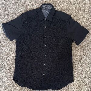 Black Short Sleeve Men's Shirt